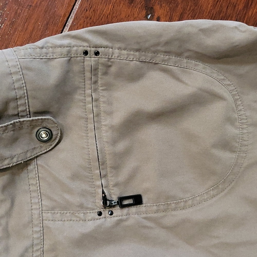 Jamie Sadock golf Capri pants Size 8 Brown Faux Suede - Picture 7 of 8